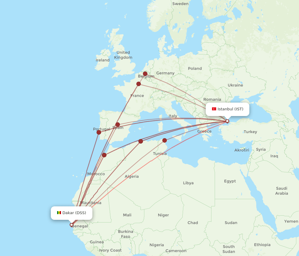 IST-DSS flight routes