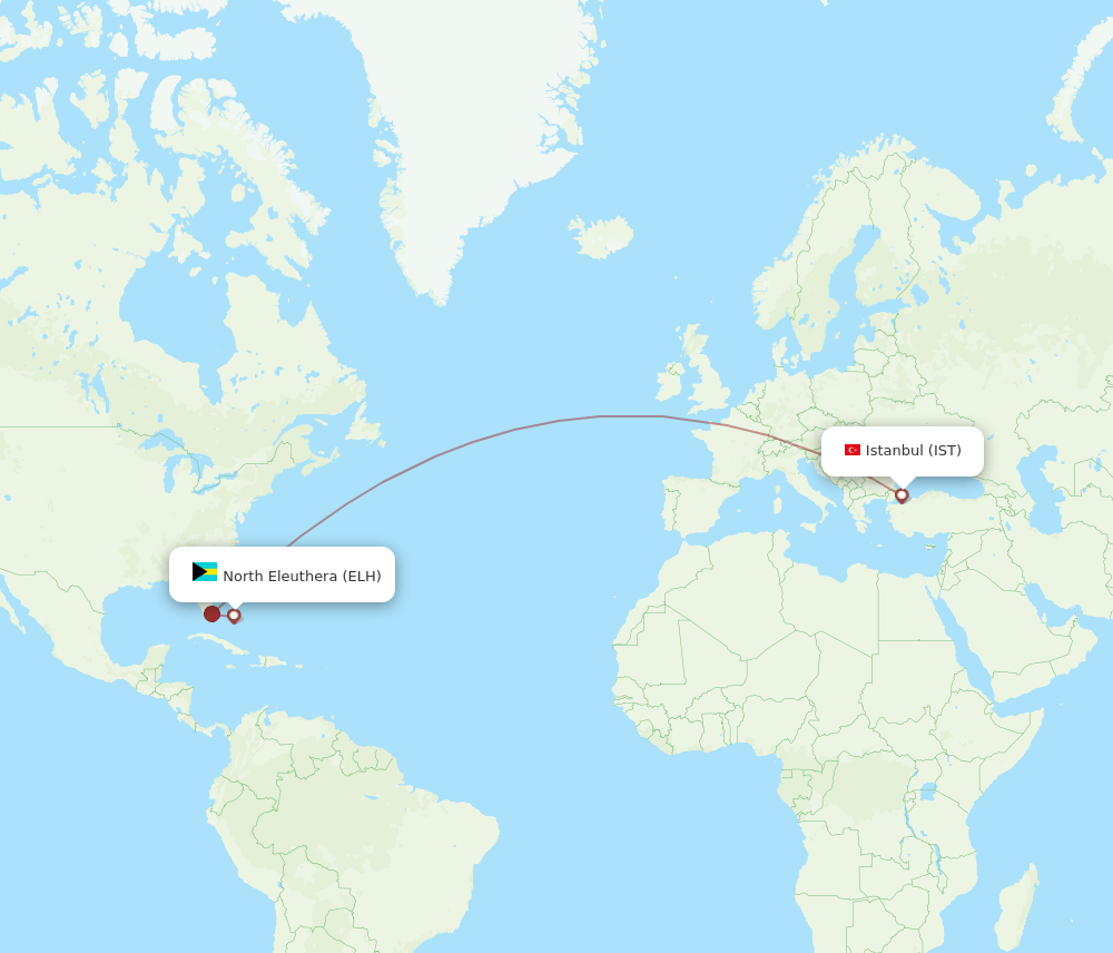 IST-ELH flight routes