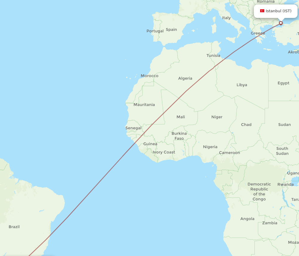 IST-FLN flight routes