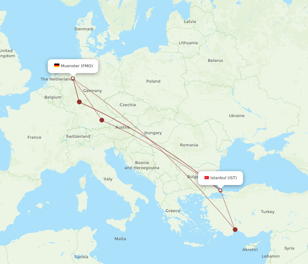 IST-FMO flight routes