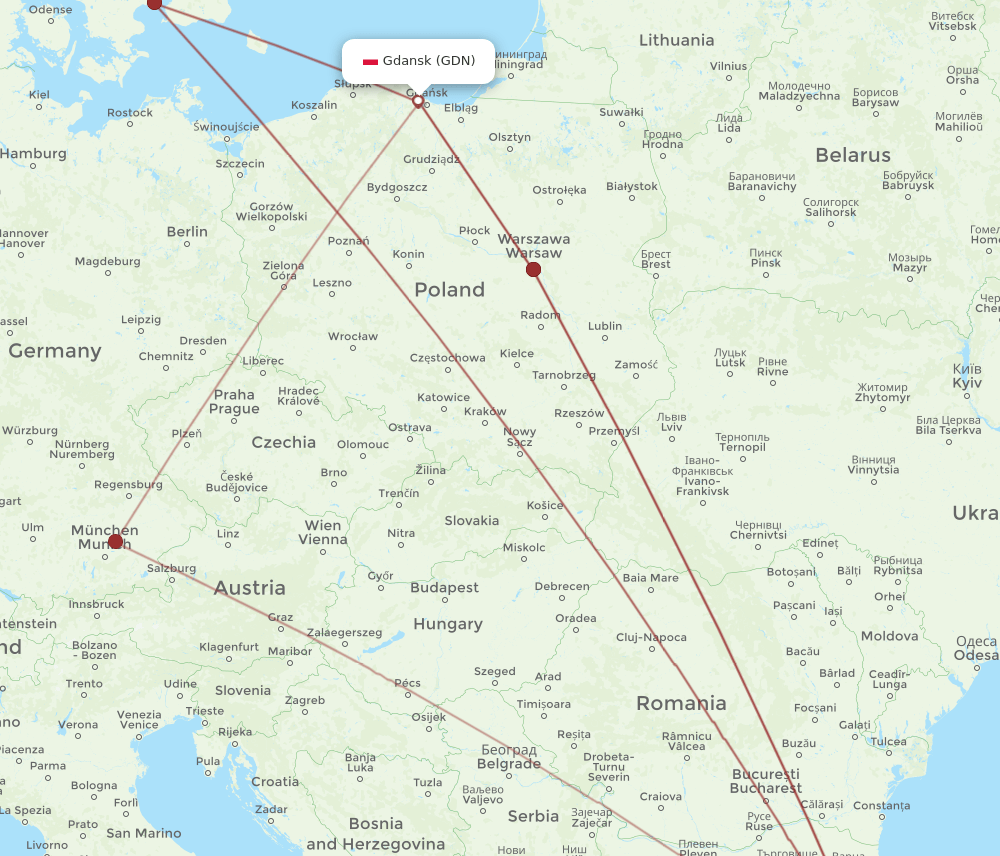 IST-GDN flight routes