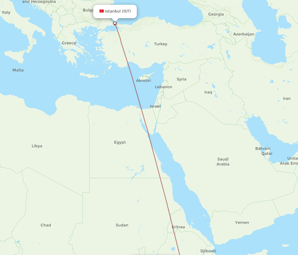IST-GMB flight routes
