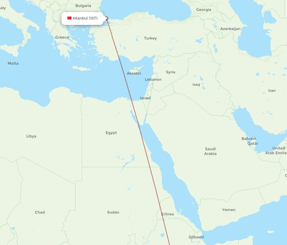 IST-GOB flight routes