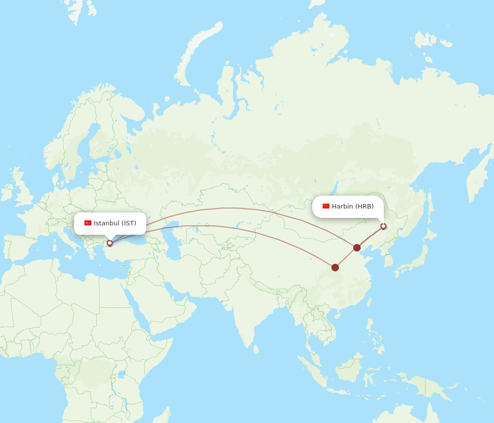 IST-HRB flight routes