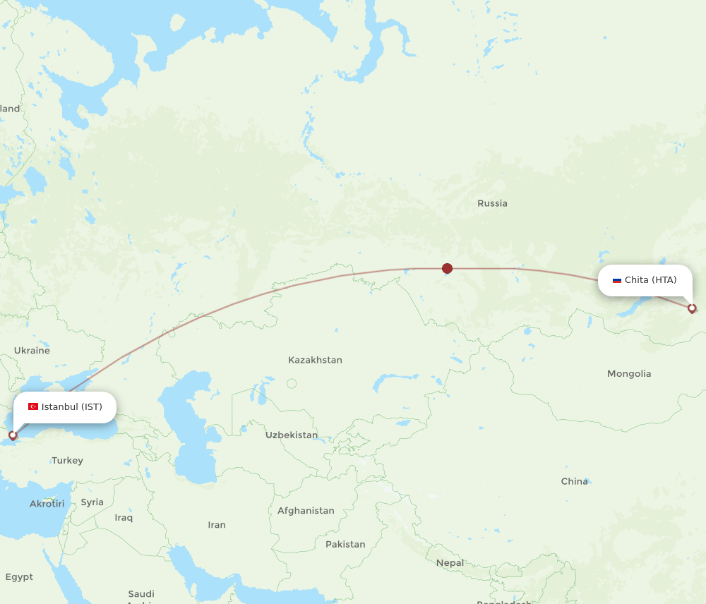IST-HTA flight routes