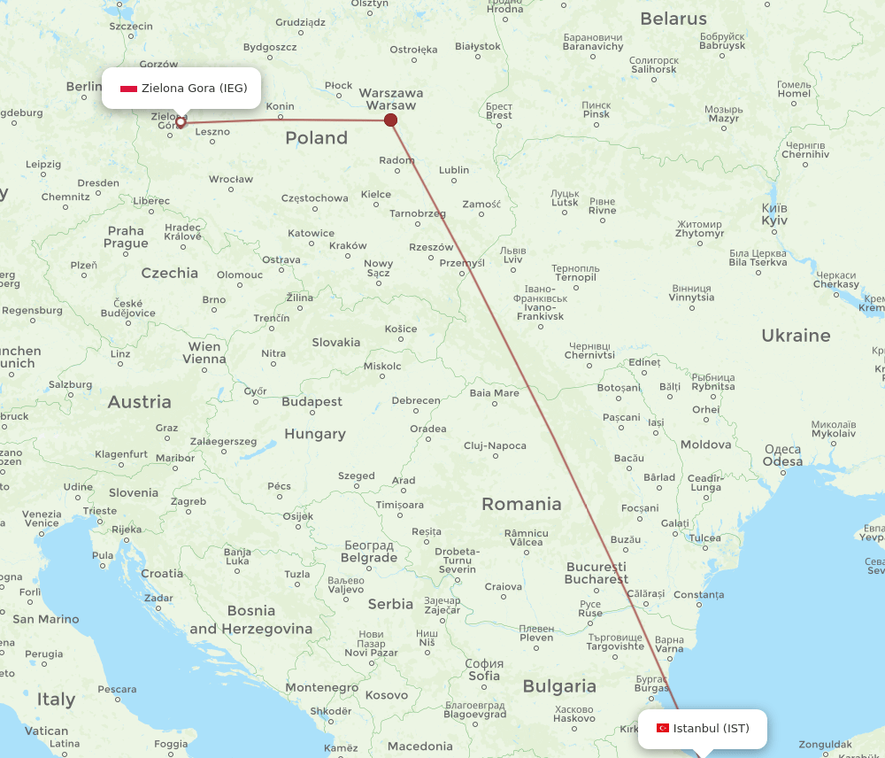 IST-IEG flight routes