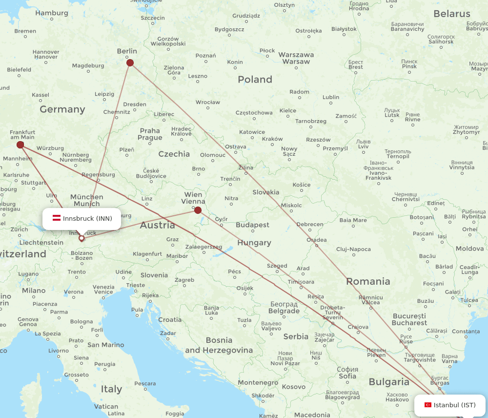 IST-INN flight routes
