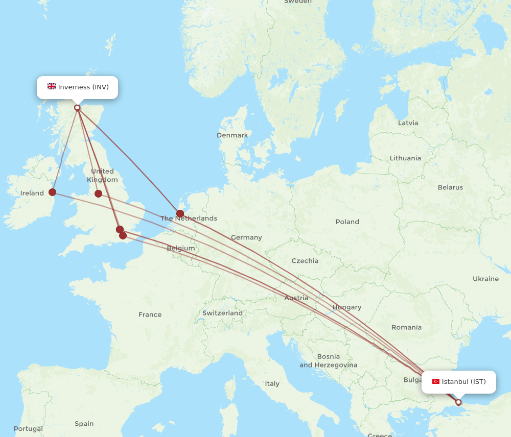 IST-INV flight routes