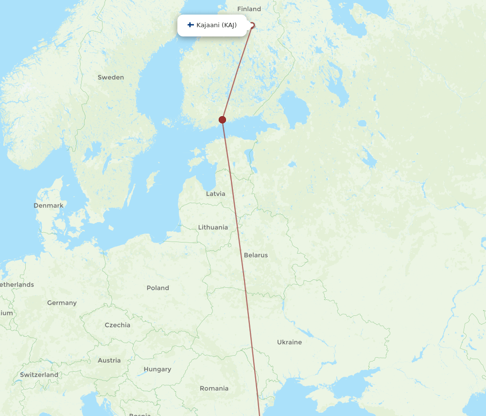 IST-KAJ flight routes