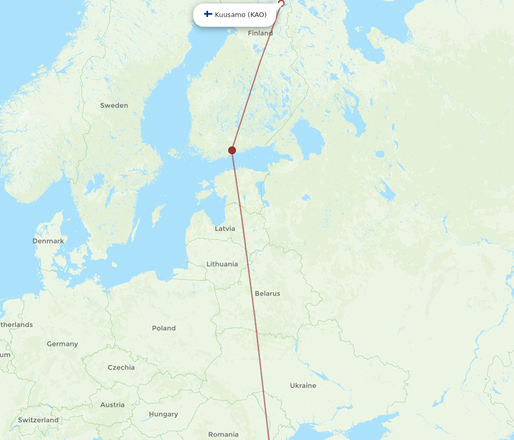 IST-KAO flight routes