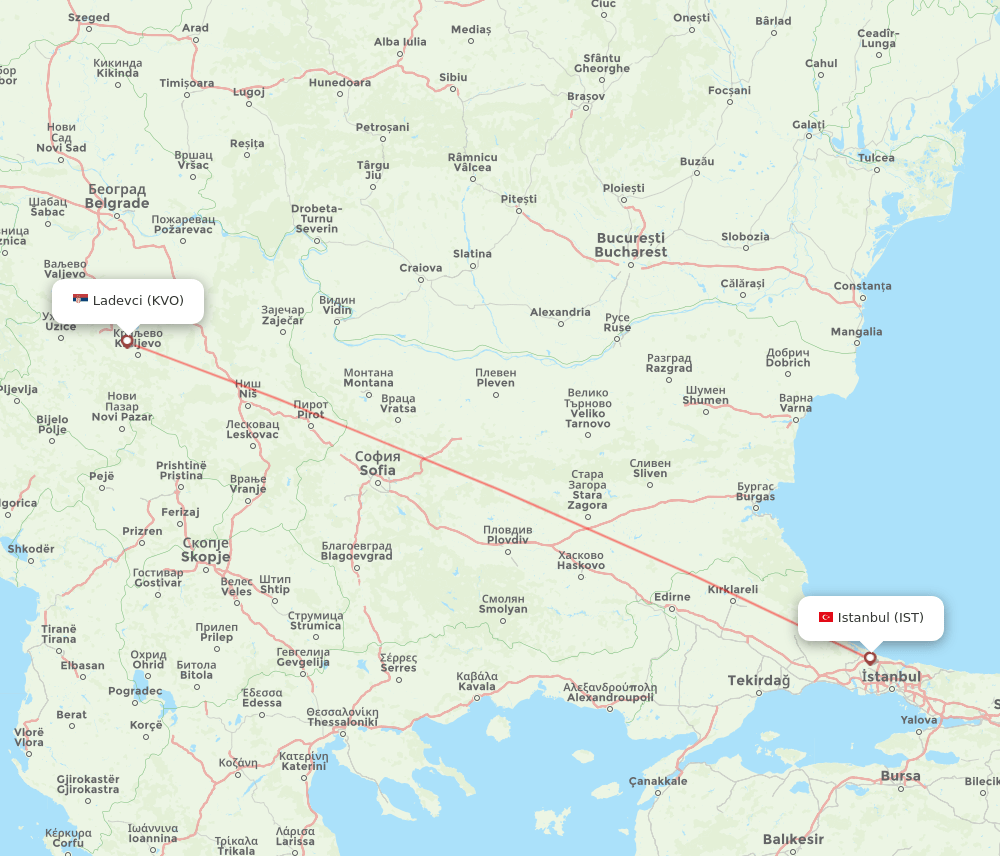 IST-KVO flight routes