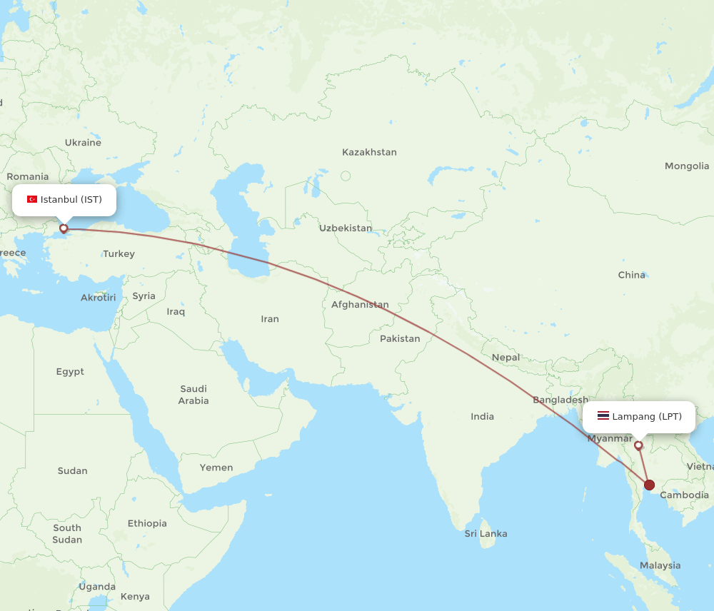 IST-LPT flight routes