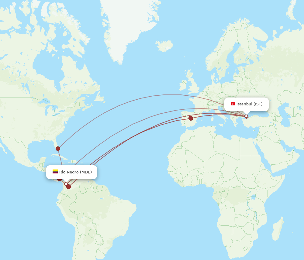 IST-MDE flight routes