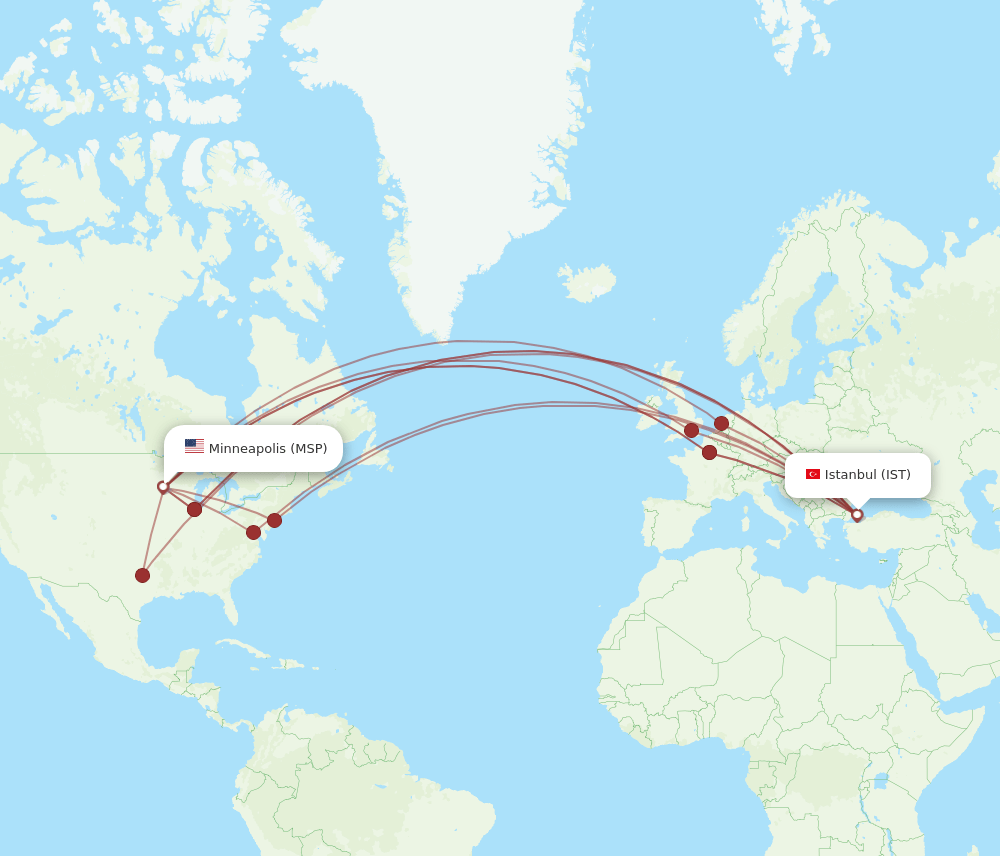 IST-MSP flight routes