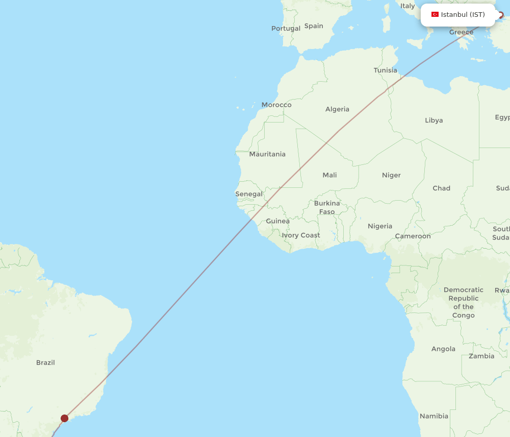 IST-MVD flight routes