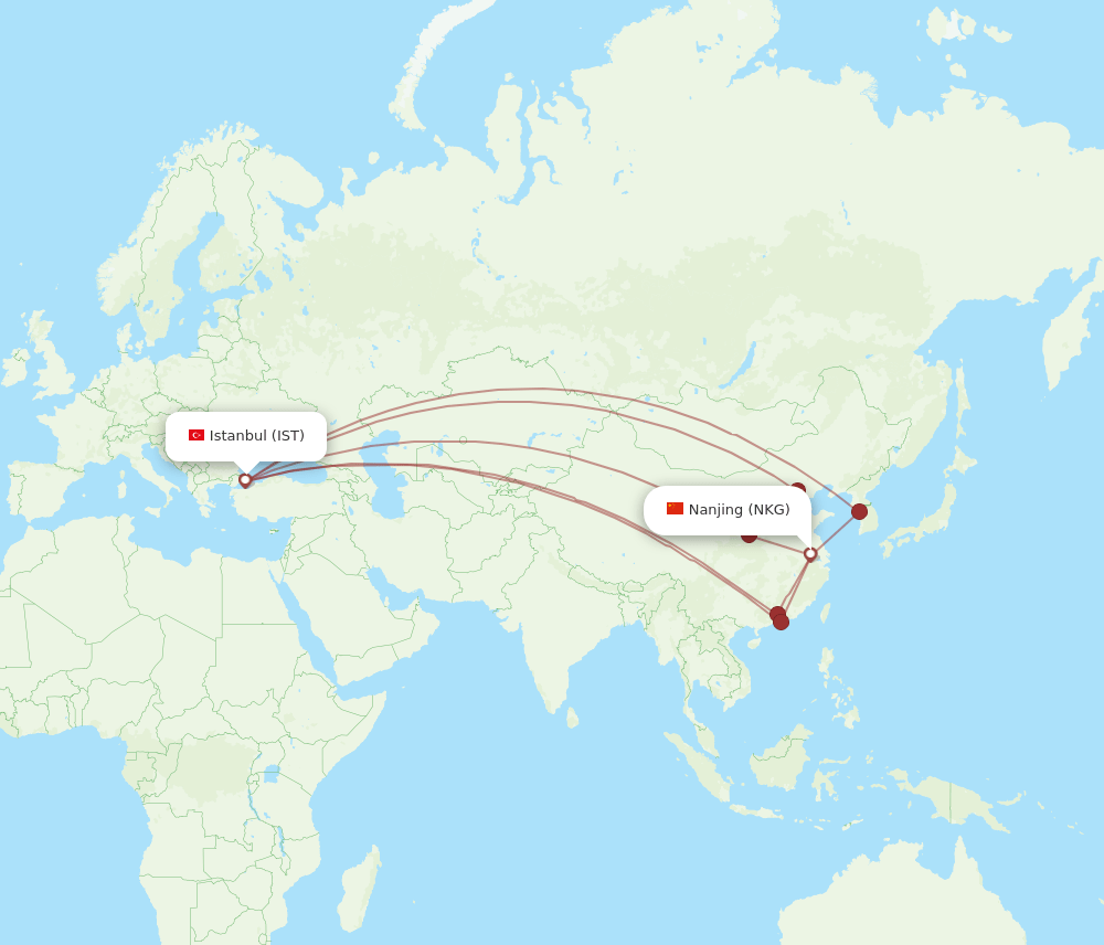IST-NKG flight routes