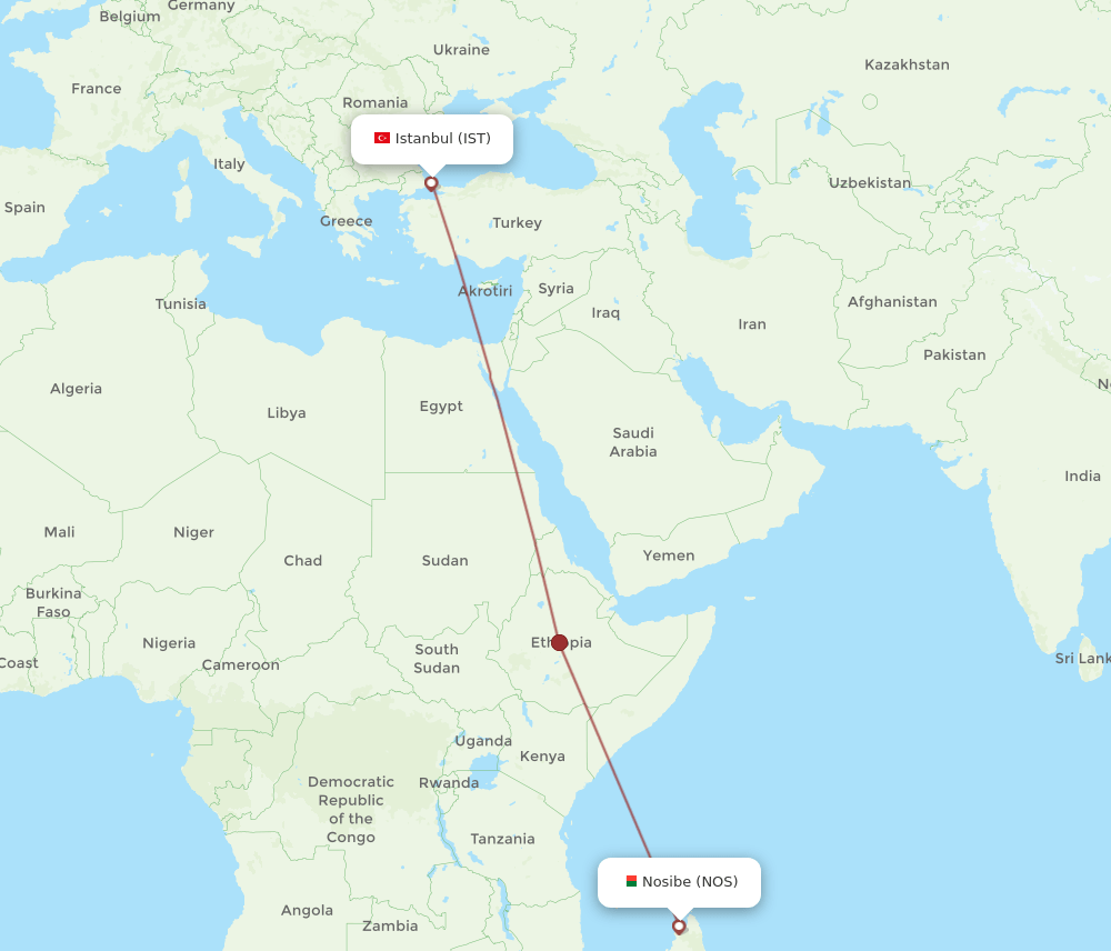 IST-NOS flight routes
