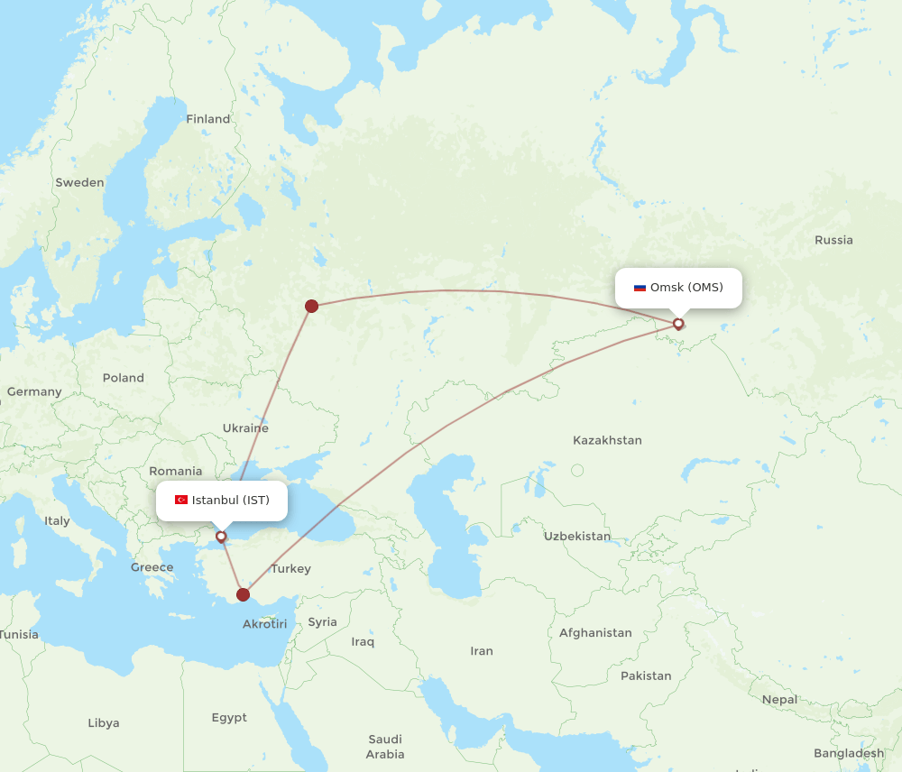 IST-OMS flight routes