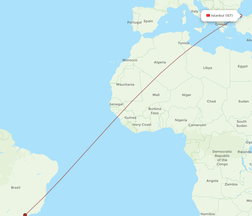 IST-POA flight routes