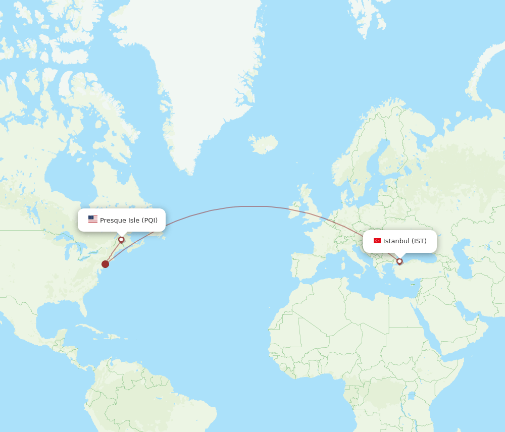 IST-PQI flight routes