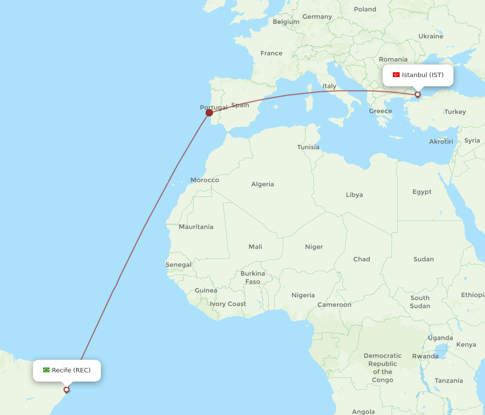 IST-REC flight routes