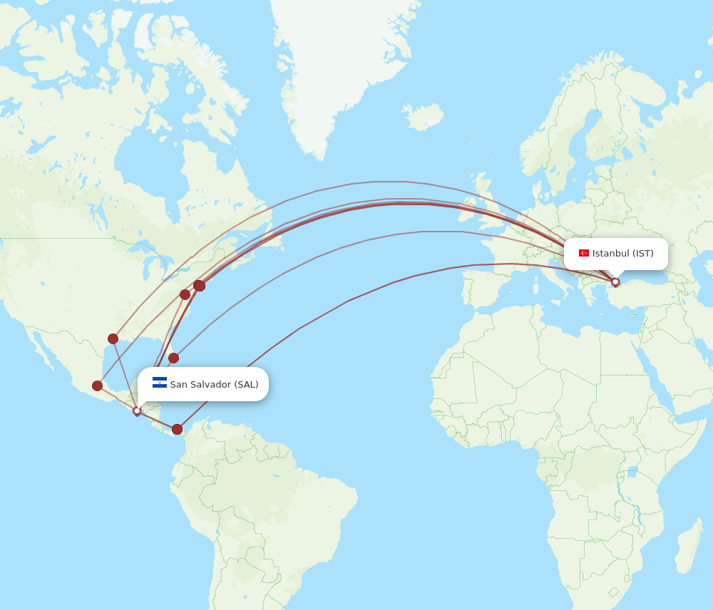 IST-SAL flight routes