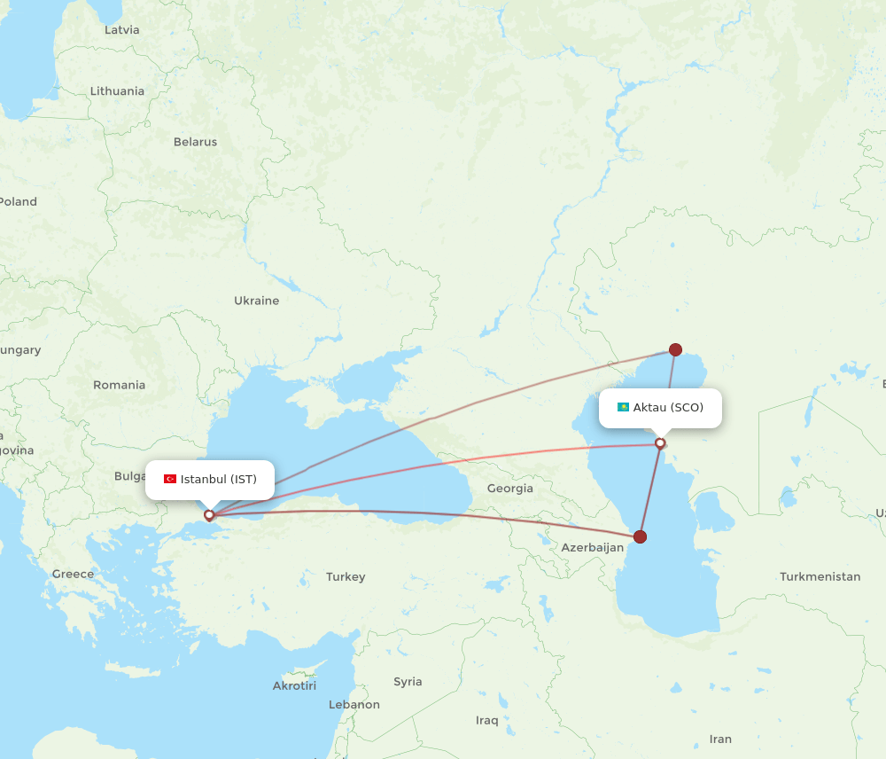 IST-SCO flight routes