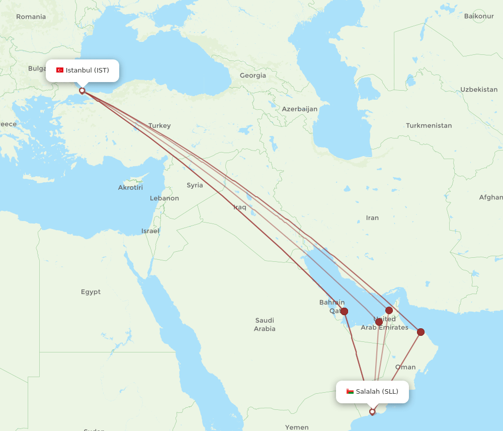 IST-SLL flight routes