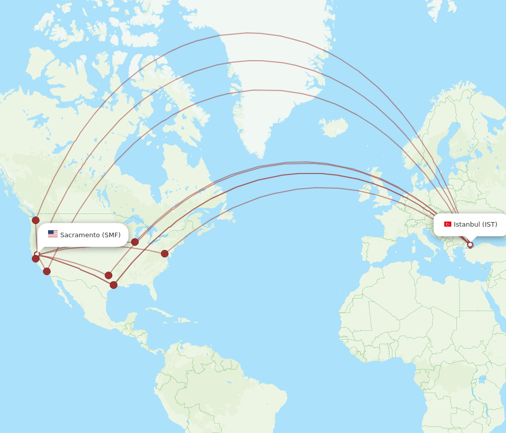 IST-SMF flight routes