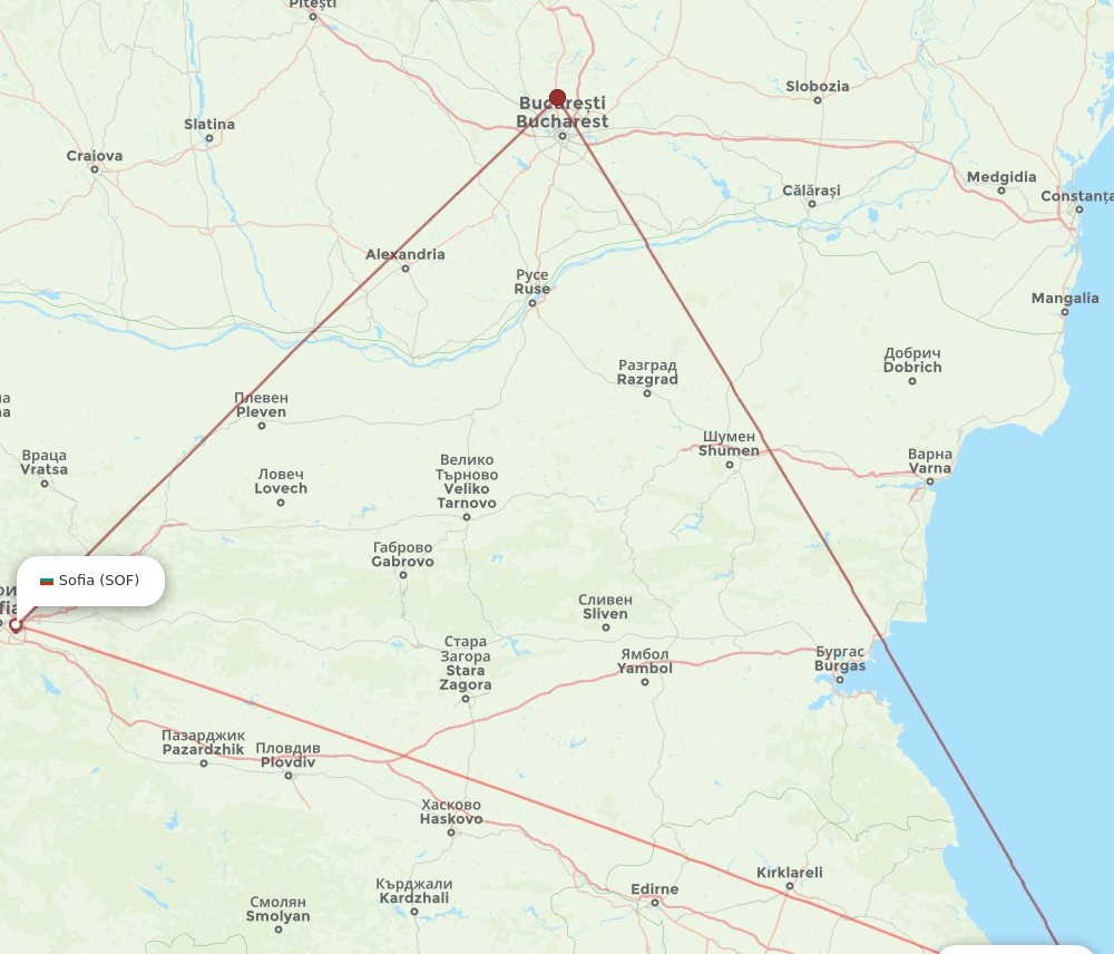 IST-SOF flight routes