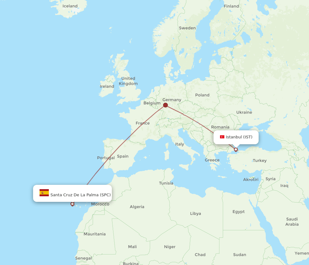 IST-SPC flight routes