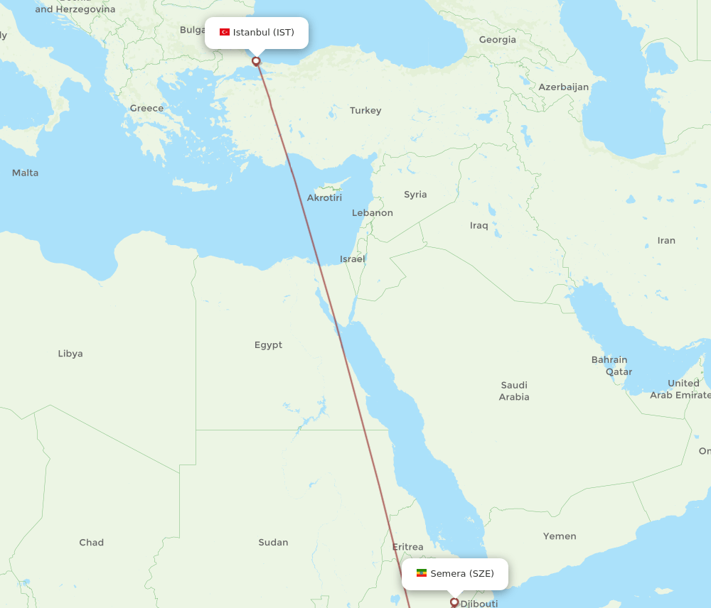 IST-SZE flight routes