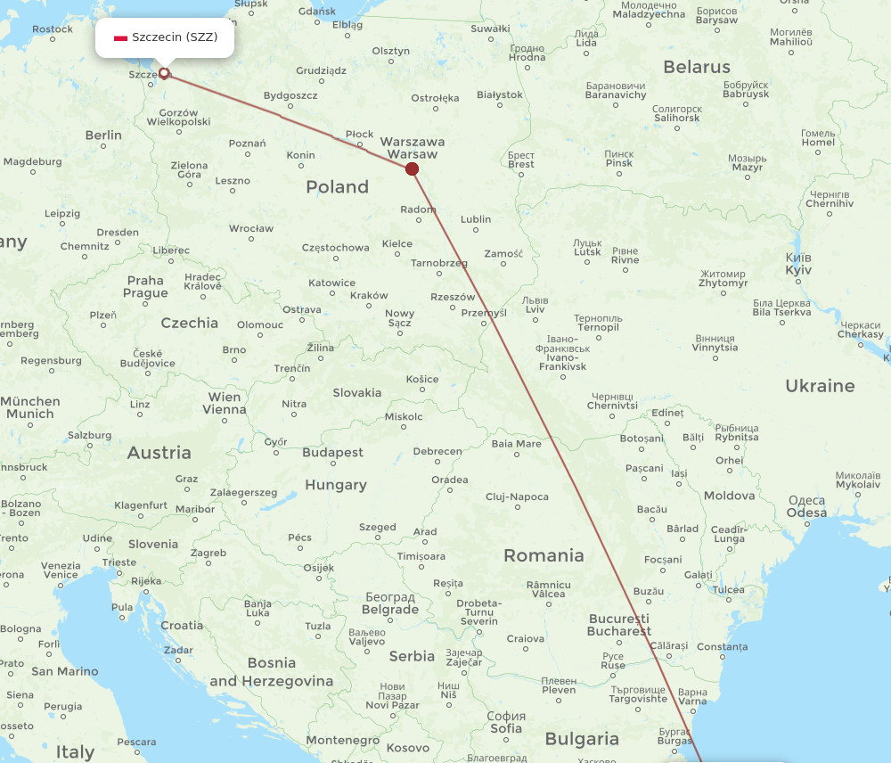 IST-SZZ flight routes