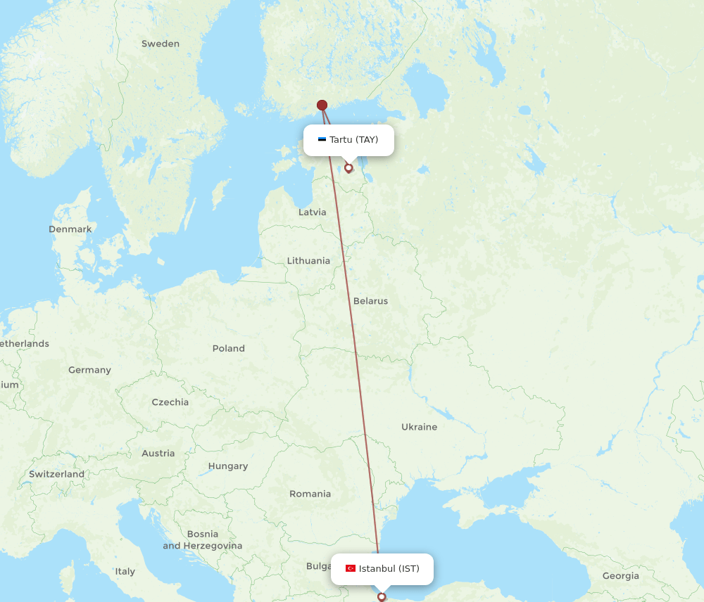 IST-TAY flight routes