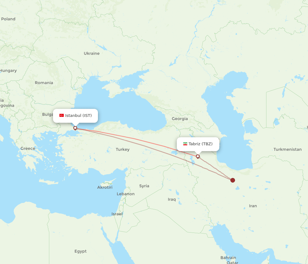 IST-TBZ flight routes