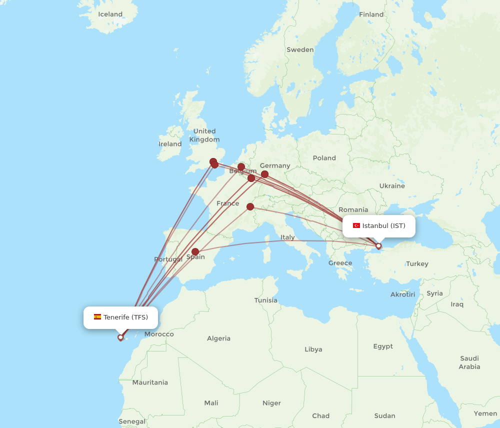 IST-TFS flight routes