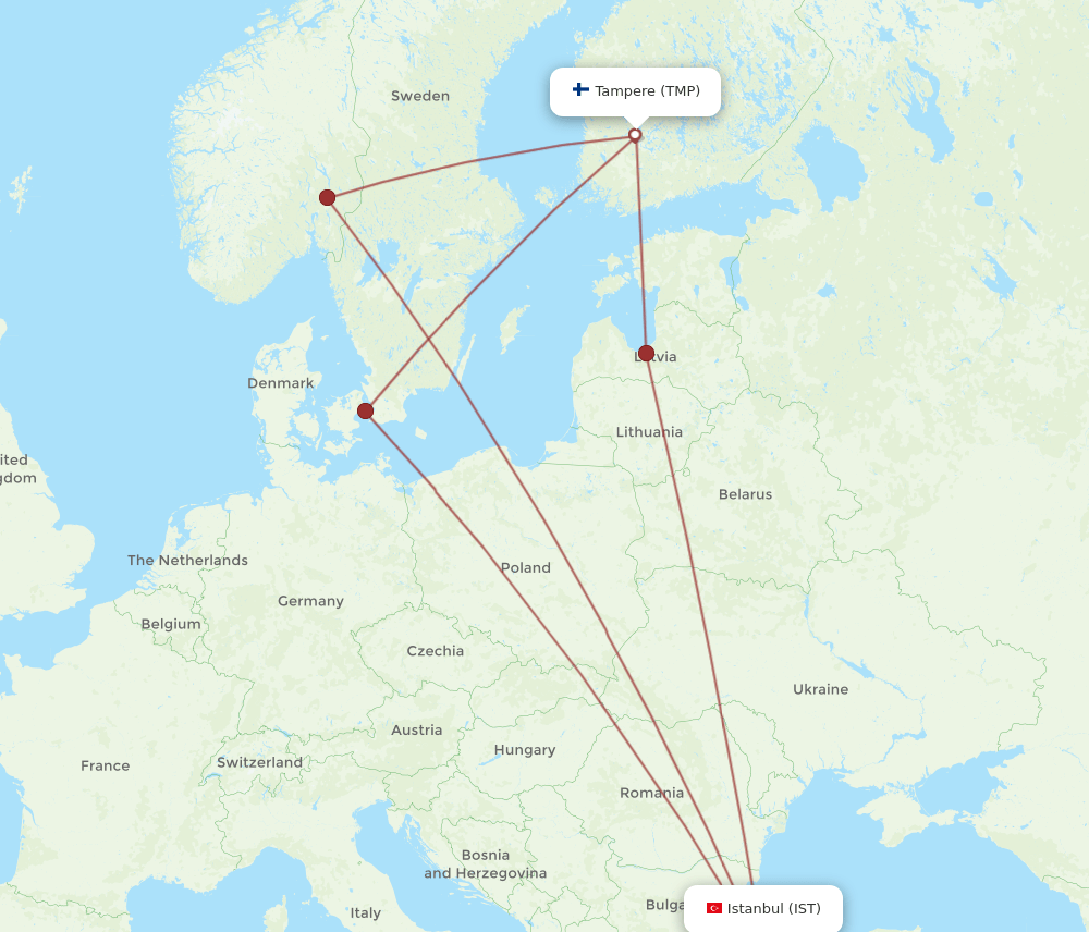 IST-TMP flight routes