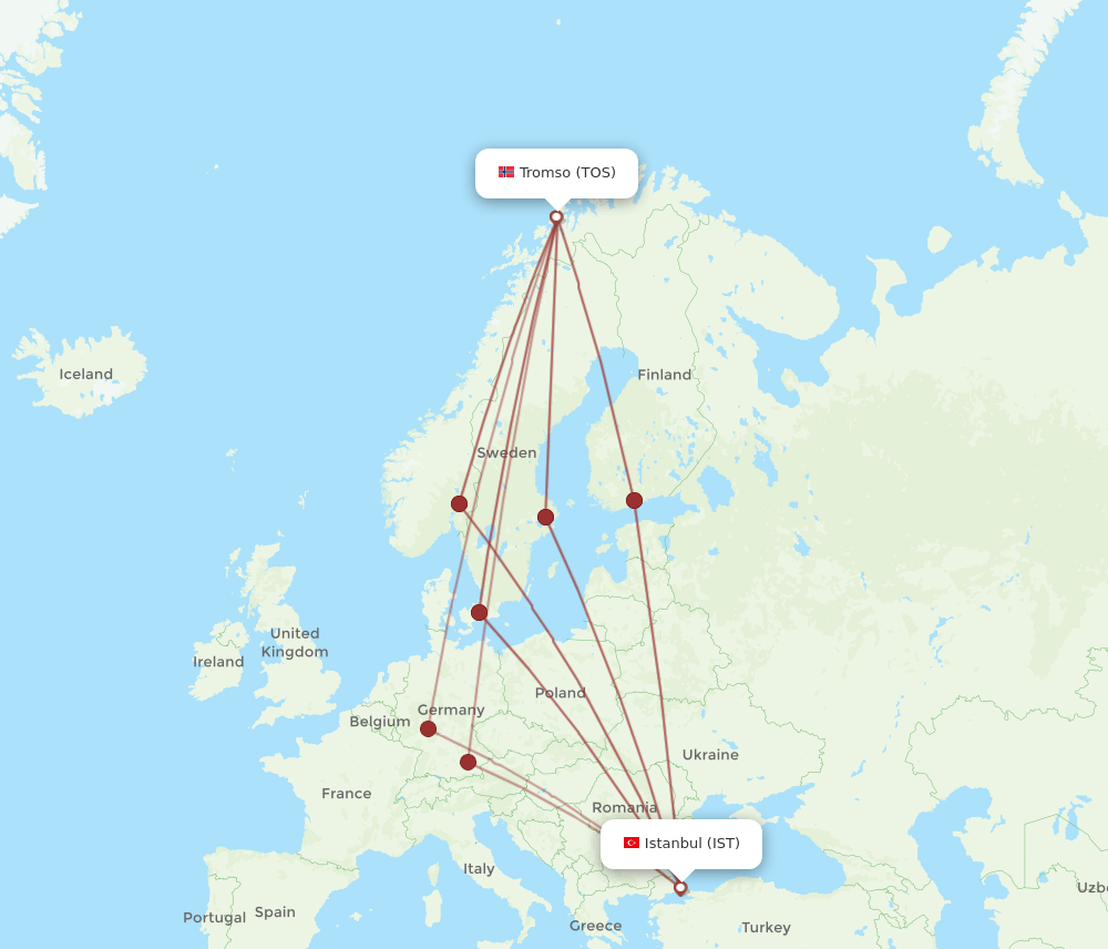 IST-TOS flight routes