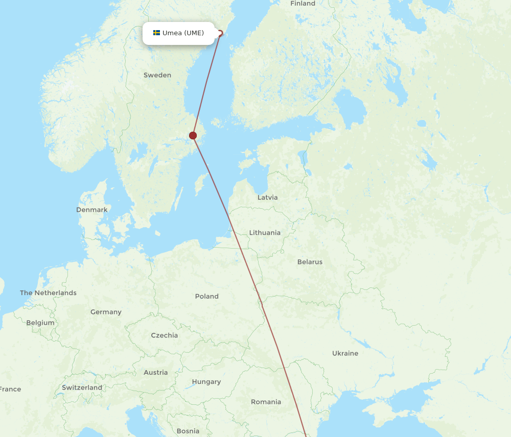 IST-UME flight routes