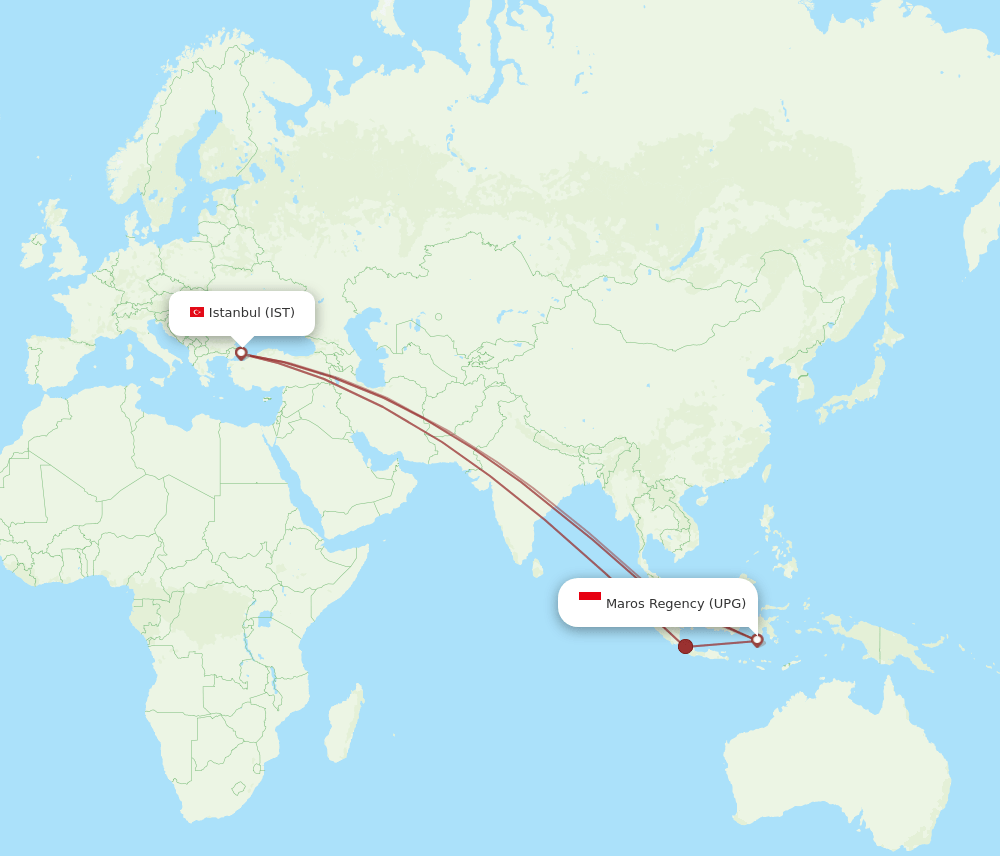 IST-UPG flight routes