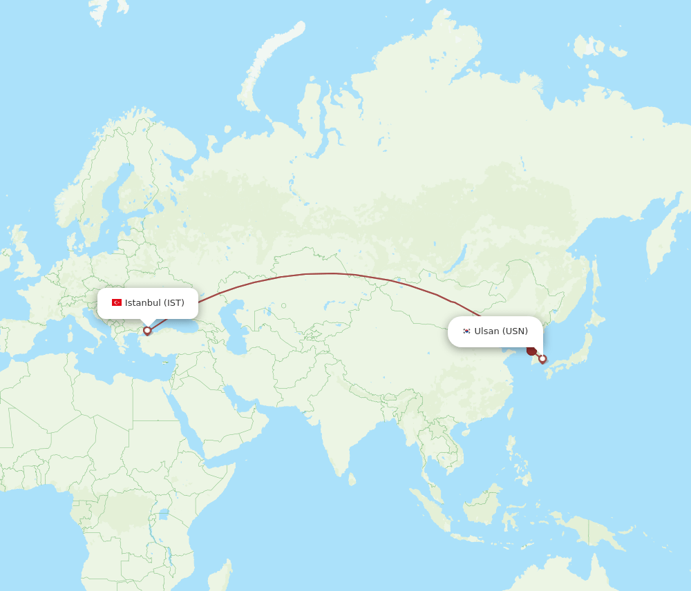 IST-USN flight routes