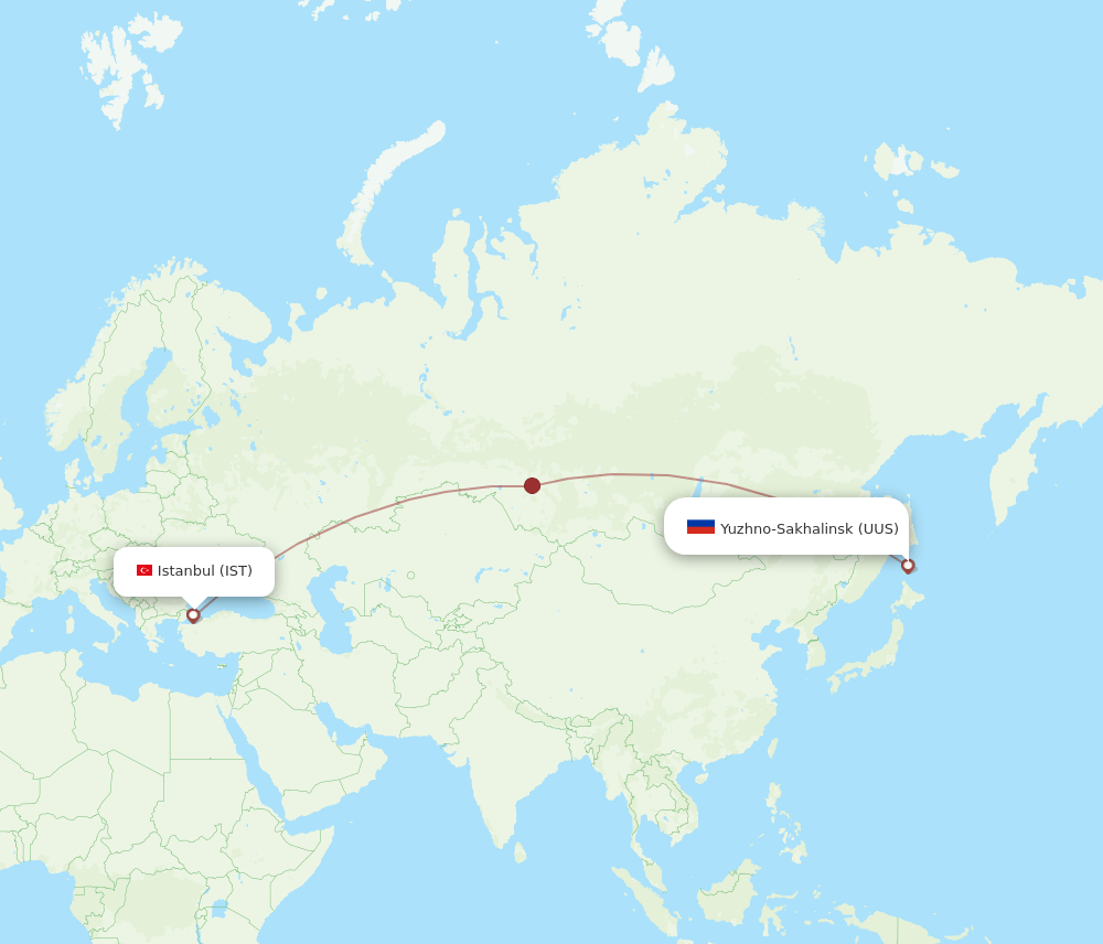 IST-UUS flight routes