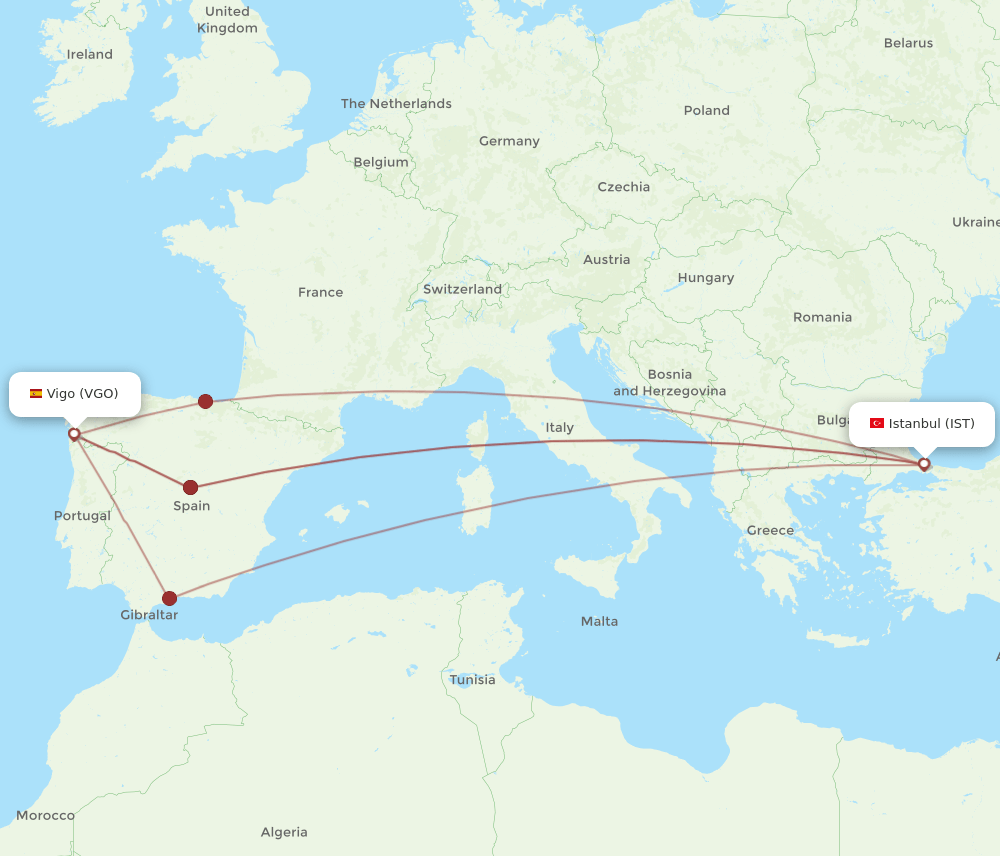 IST-VGO flight routes