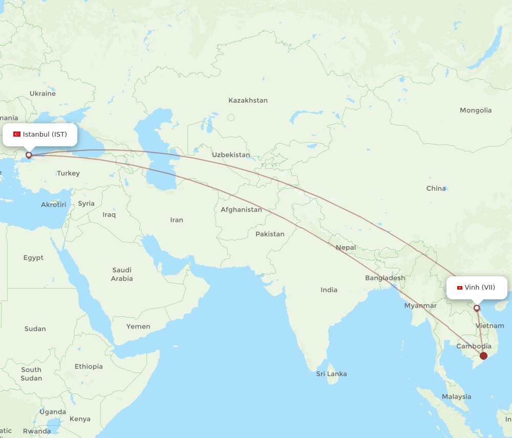 IST-VII flight routes