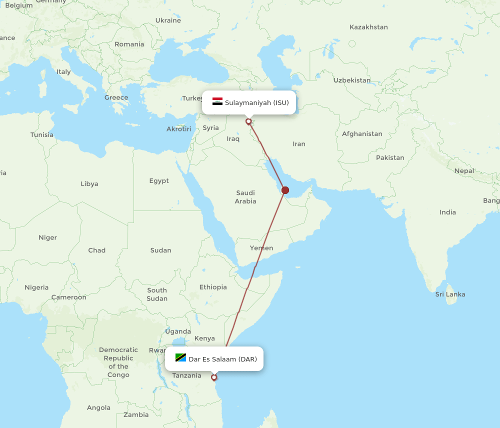 ISU-DAR flight routes