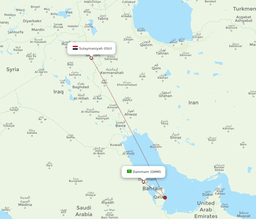 ISU-DMM flight routes
