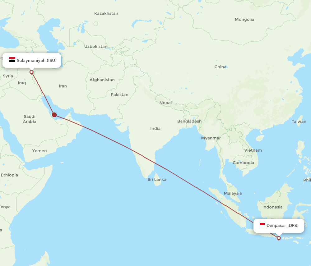 ISU-DPS flight routes