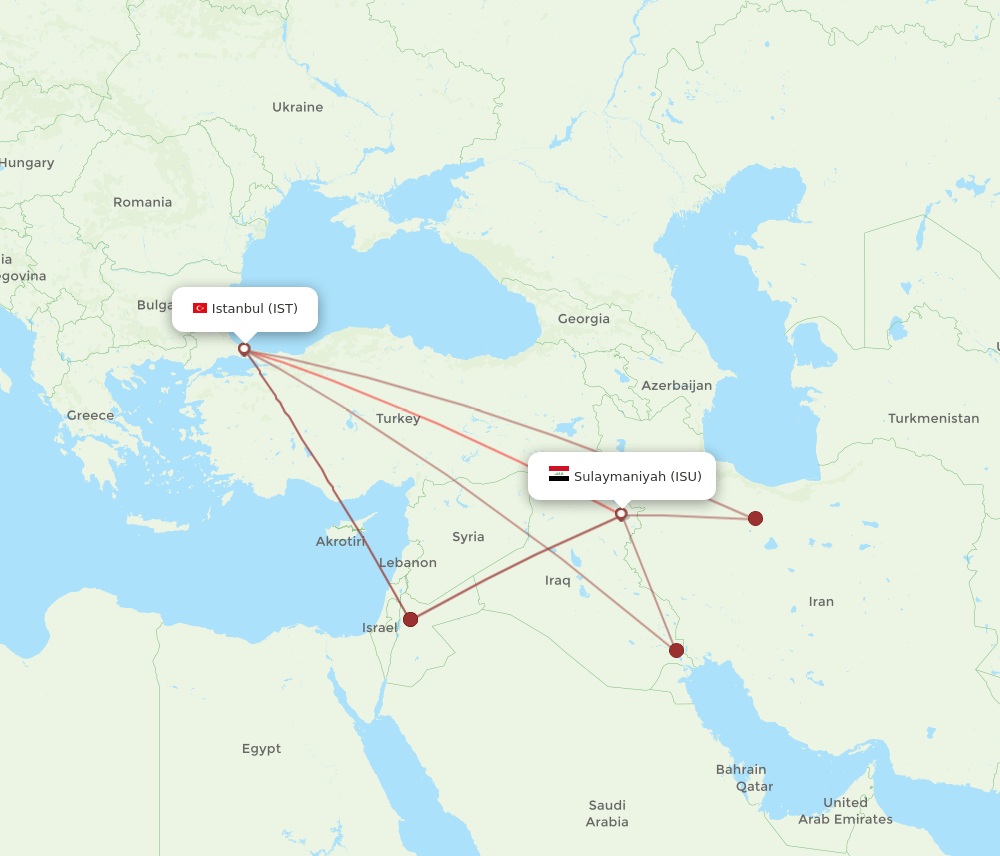 ISU-IST flight routes