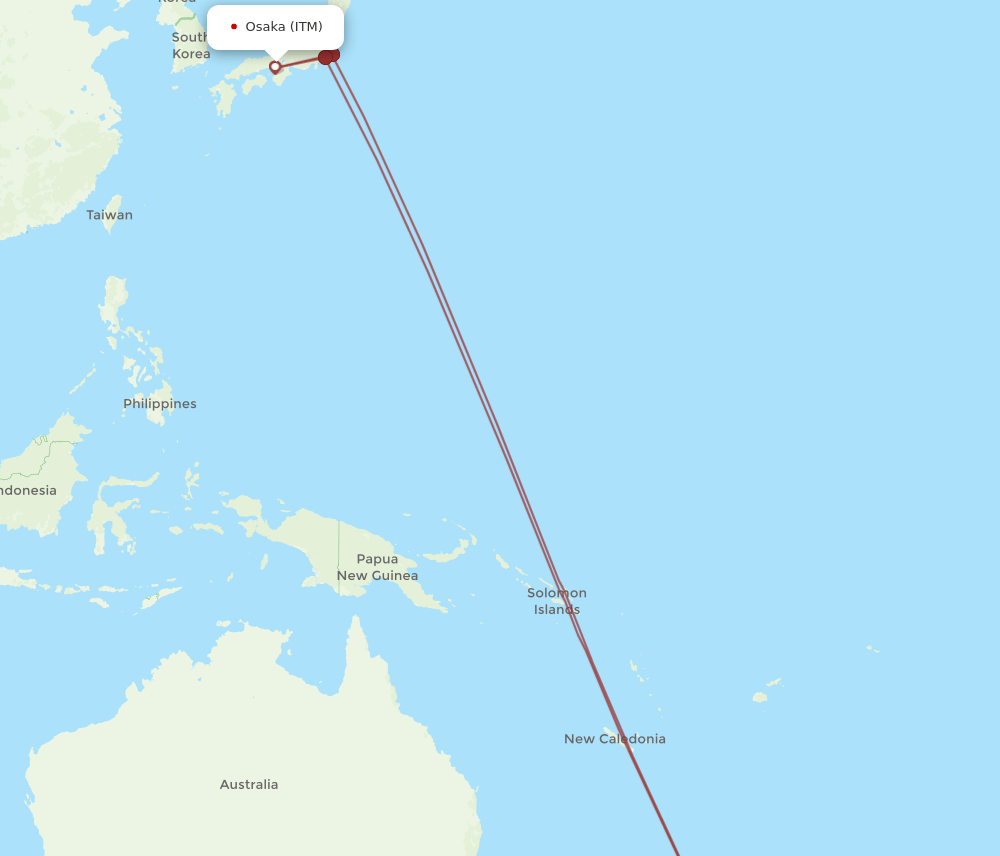 ITM-AKL flight routes