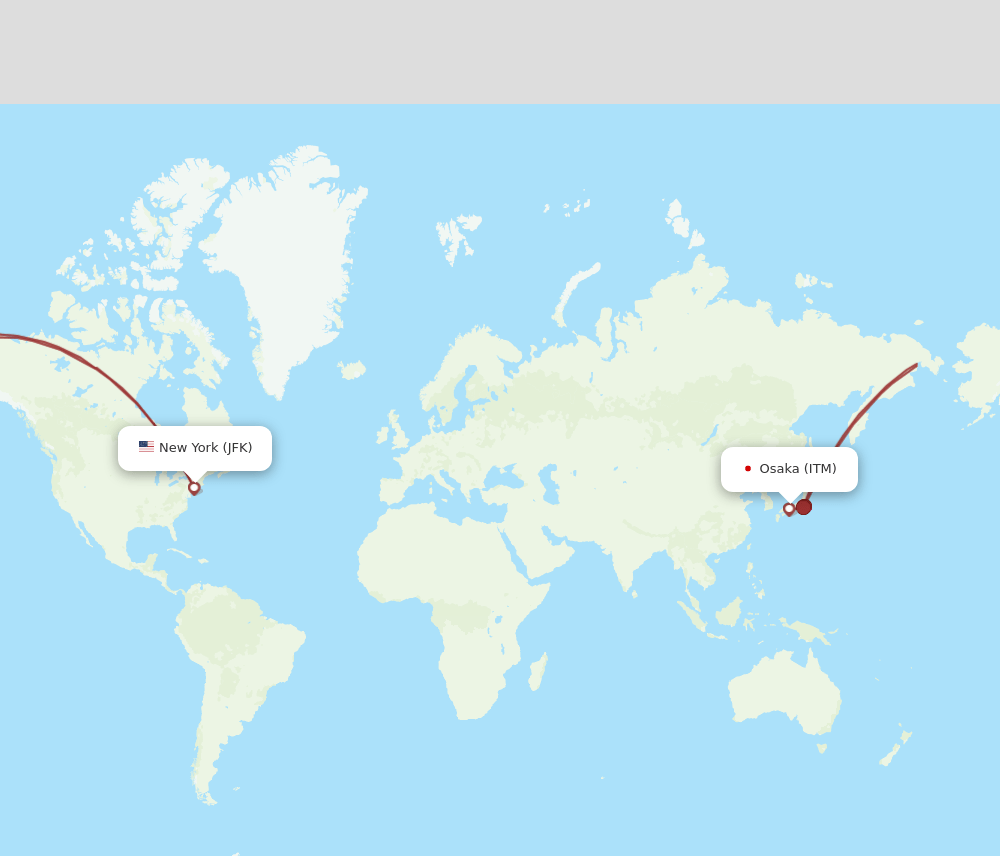 ITM-JFK flight routes